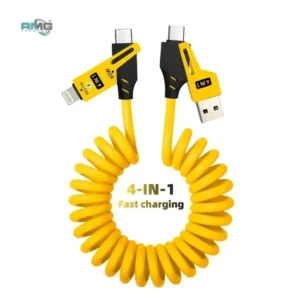 Spring Loaded Cable with Lightning Fast Charging