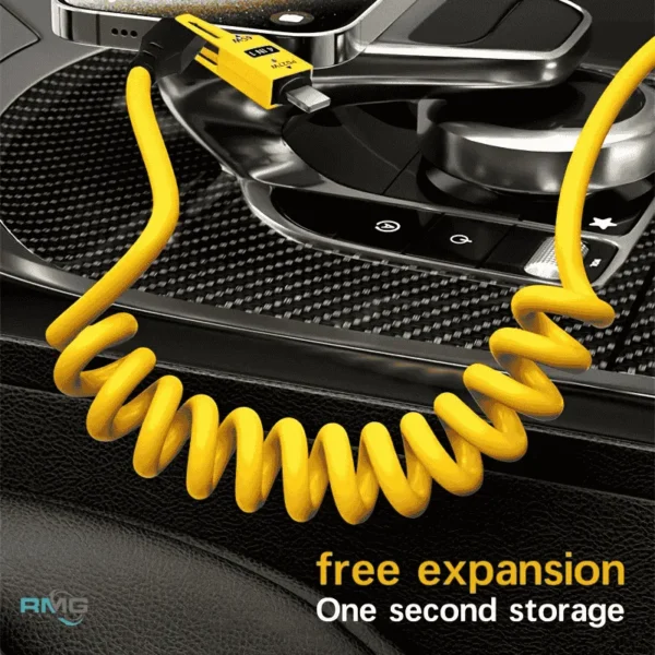 Car-Friendly Retractable USB Cable for All Devices