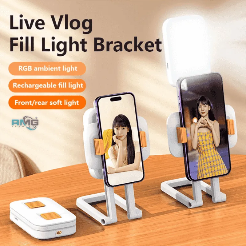 Rechargeable phone LED light for selfies