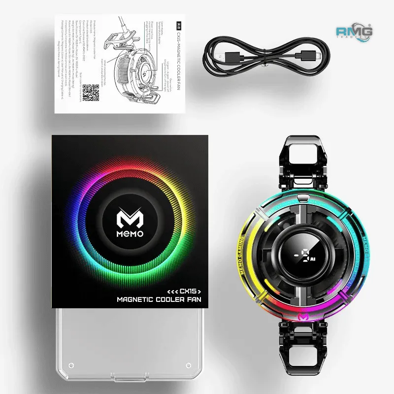 CX15 Magnetic RGB Phone Cooler with Display