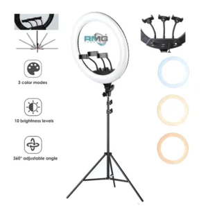 45CM LED Ring Light with 3 Phone Holders