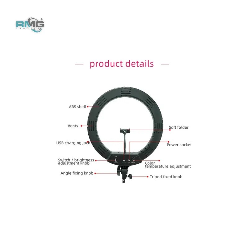 Adjustable Dimmable Ring Light with Tripod