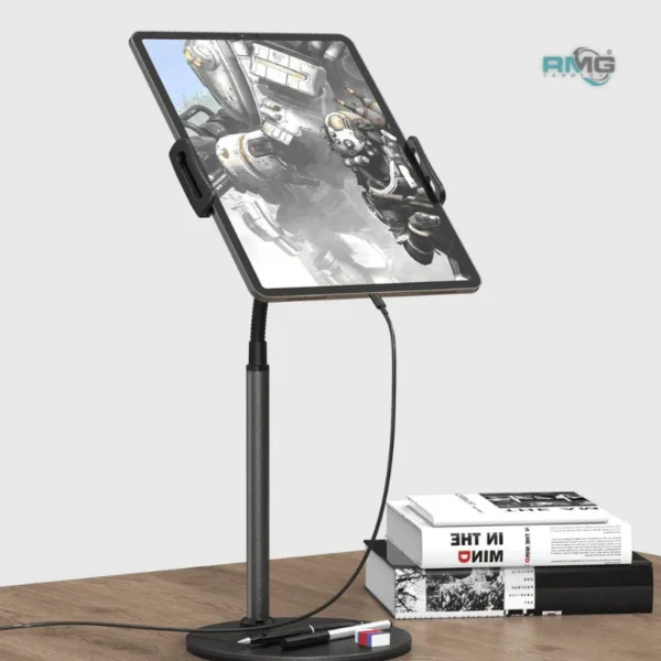 Flat desktop phone stand for online classes