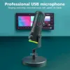 Adjustable desktop stand USB microphone