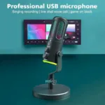 Adjustable desktop stand USB microphone