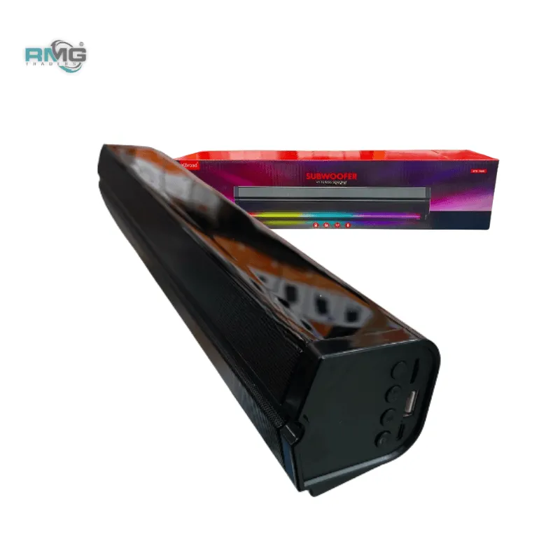 Portable Bluetooth soundbar with subwoofer lights