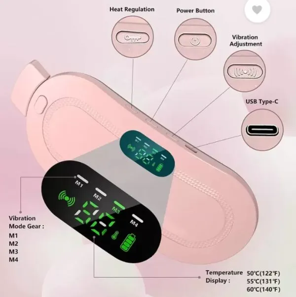 Portable menstrual relief heating massager