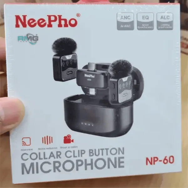 Neepho NP-60 Wireless Microphone for iPhone and Type-C Devices