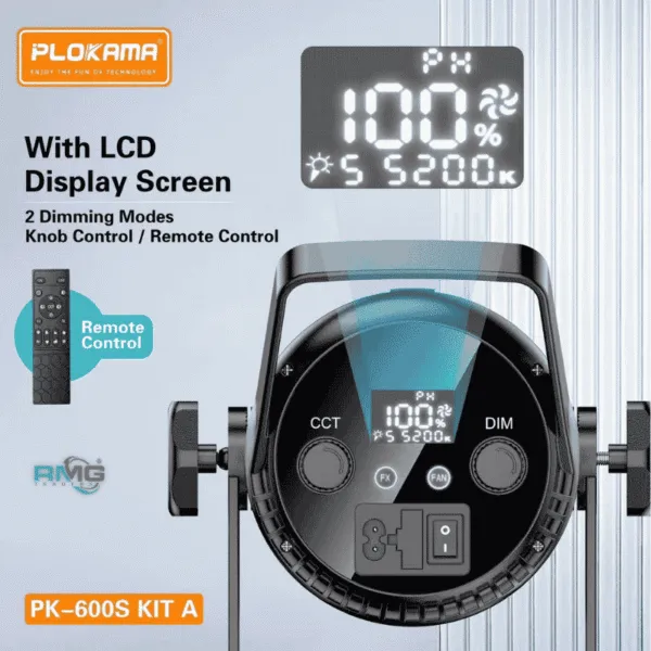 PLOKAMA LED video light with 2.8M tripod