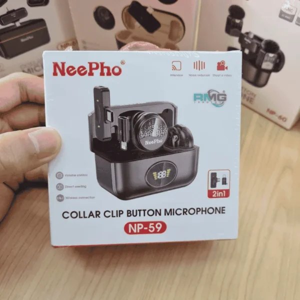 Neepho NP-59 Collar Clip Wireless Microphone for iPhone & Android
