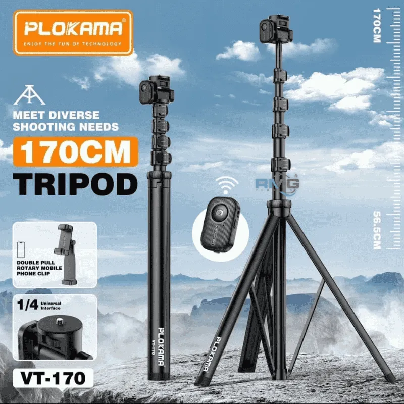 Plokama VT-170 Tripod with Universal Screw Mount