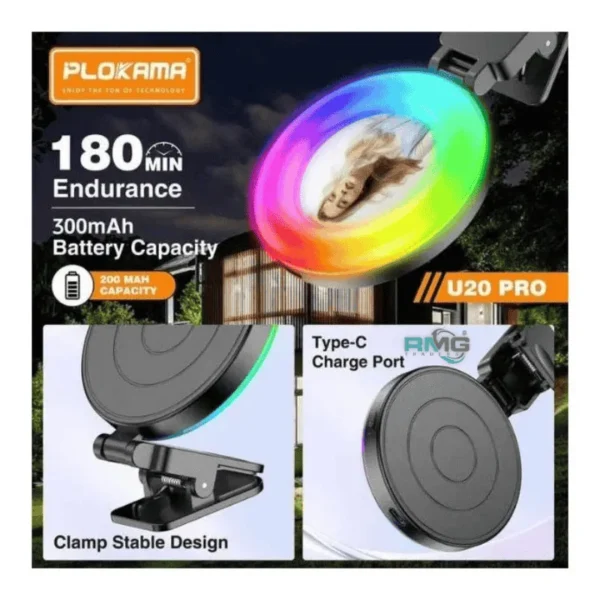 U20 Pro RGB Light with Adjustable Brightness