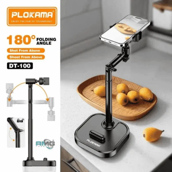 plokama dt100 desktop stand overhead photography setup