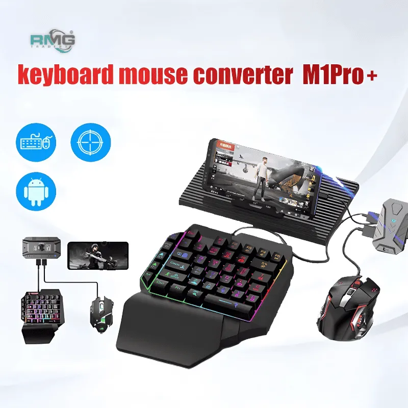 M1 Pro+ 5-in-1 Mobile Game Combo with Keyboard and Mouse