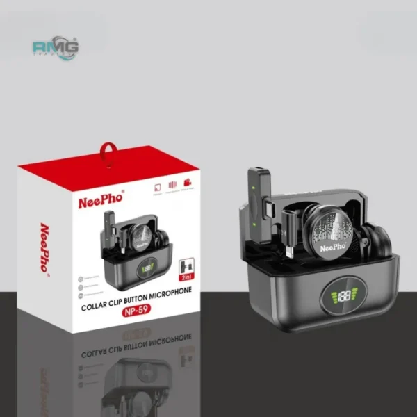 Neepho NP-59 Clip Button Wireless Mic for Live Streaming