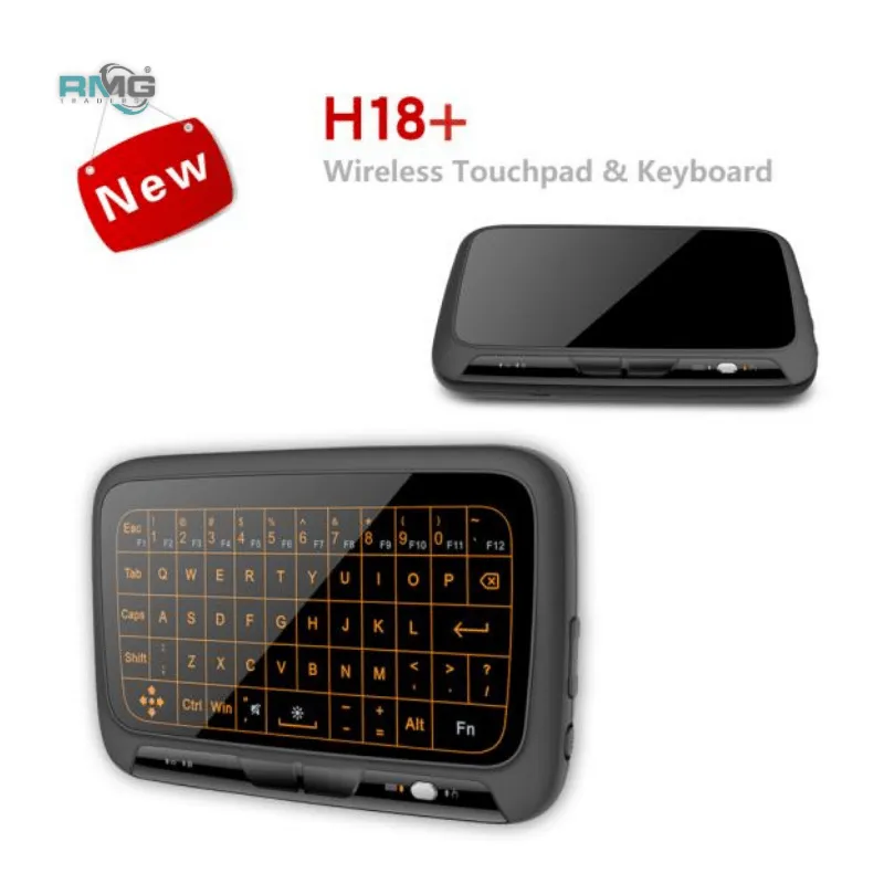 H18+ wireless keyboard with full touchpad