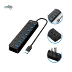 7-Port USB 3.0 hub with independent switches