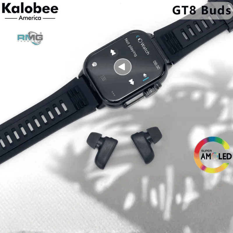 Men’s fitness smartwatch with built-in earphones