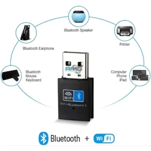 Bluetooth 4.0 + WiFi Adapter 2 in 1 USB Dongle for PC and Laptop