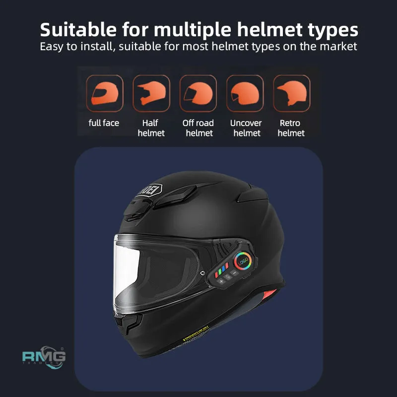 K06 Bluetooth headset installed in helmet