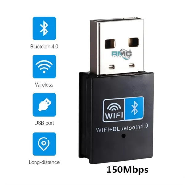 Plug and Play Bluetooth 4.0 + WiFi Dual Adapter