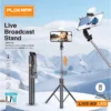 LED selfie stick tripod for vlogging