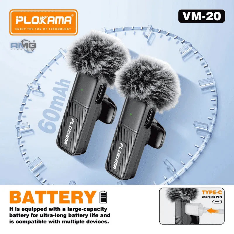 PLOKAMA portable wireless microphone set