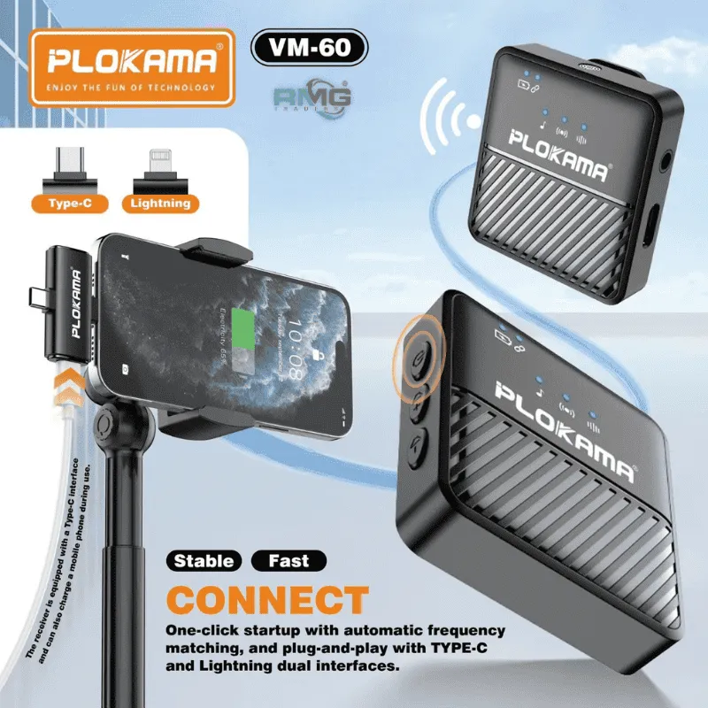 VM60 portable clip microphone set
