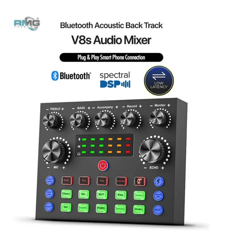 V8s portable live streaming audio interface