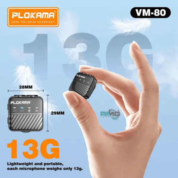 VM80 wireless mic for interviews and vlogging