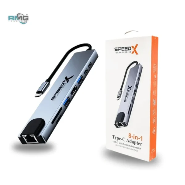 SPEEDX SP-TC801 8-in-1 Type-C multi-port converter