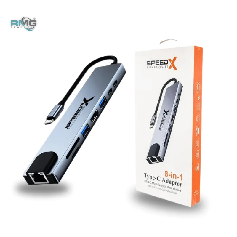 SPEEDX SP-TC801 8-in-1 Type-C multi-port converter