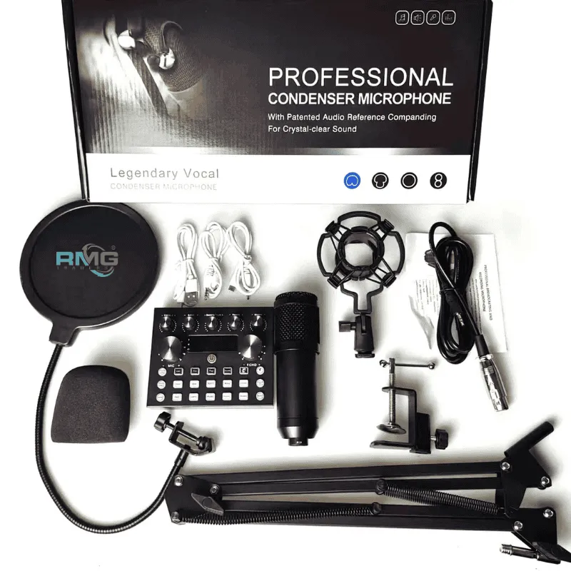 V10 BM-800 podcast condenser microphone set