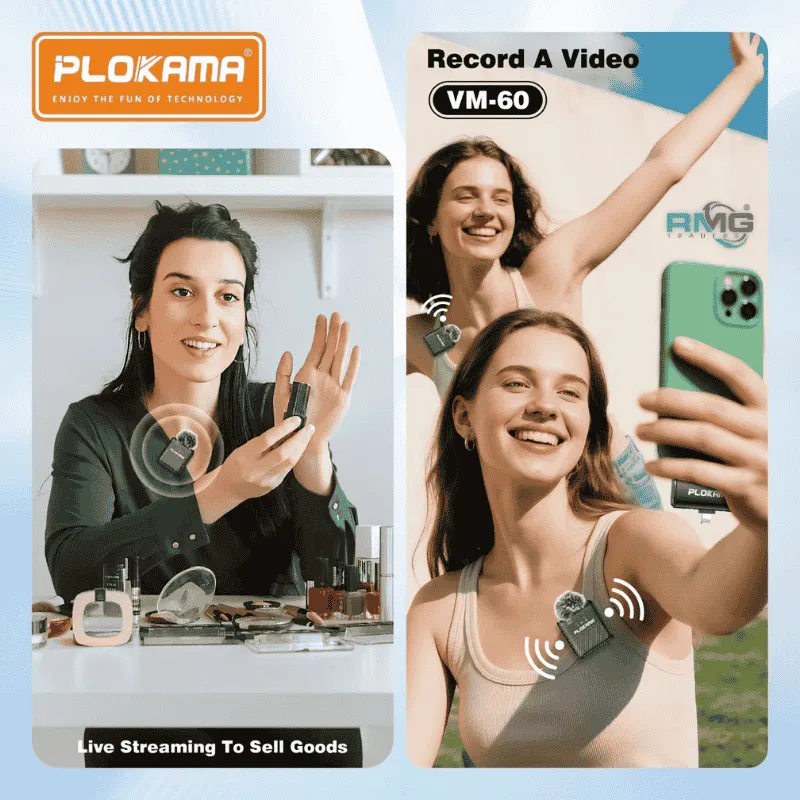 VM60 microphone set for content creators