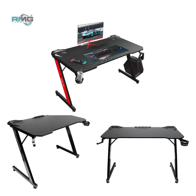 DK-02 Z-shaped gaming desk with cup holder