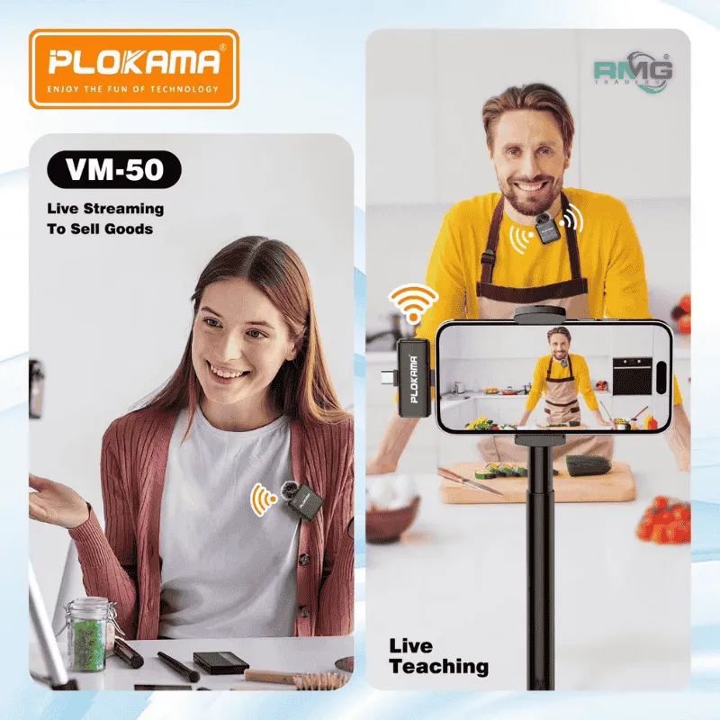 Windproof wireless lavalier mic VM50