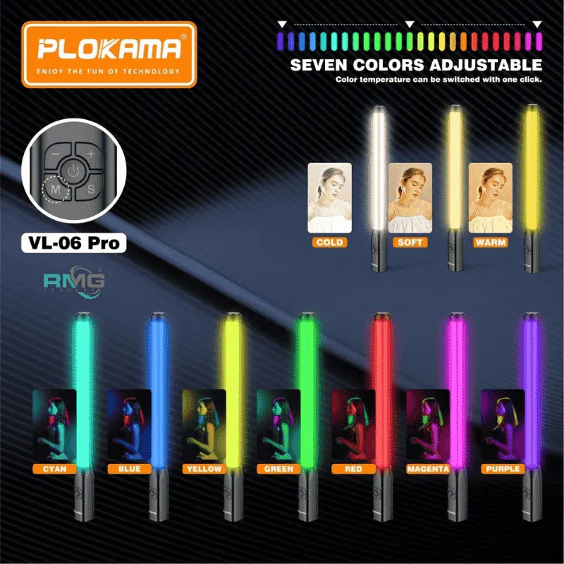 Plokama RGB LED light for videos