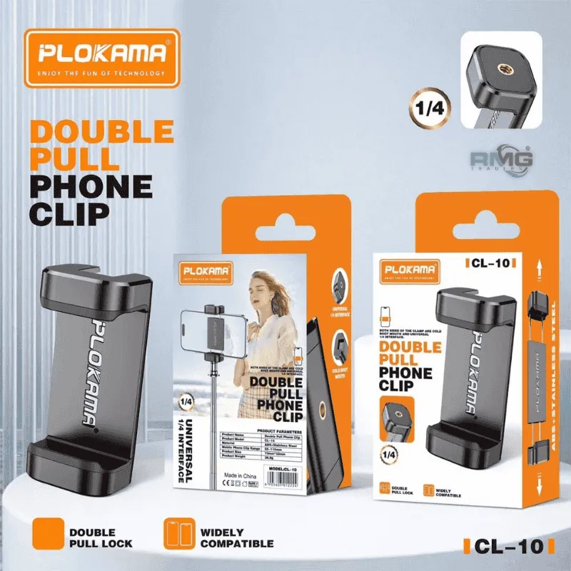 Plokama CL-10 double pull phone clip