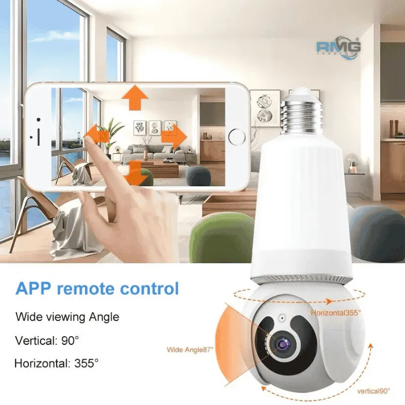 360 degree LED bulb CCTV camera