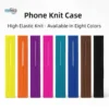 Knitted mobile phone pouch bag