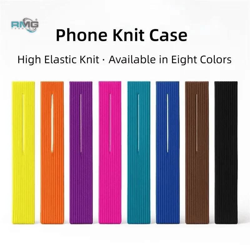 Knitted mobile phone pouch bag