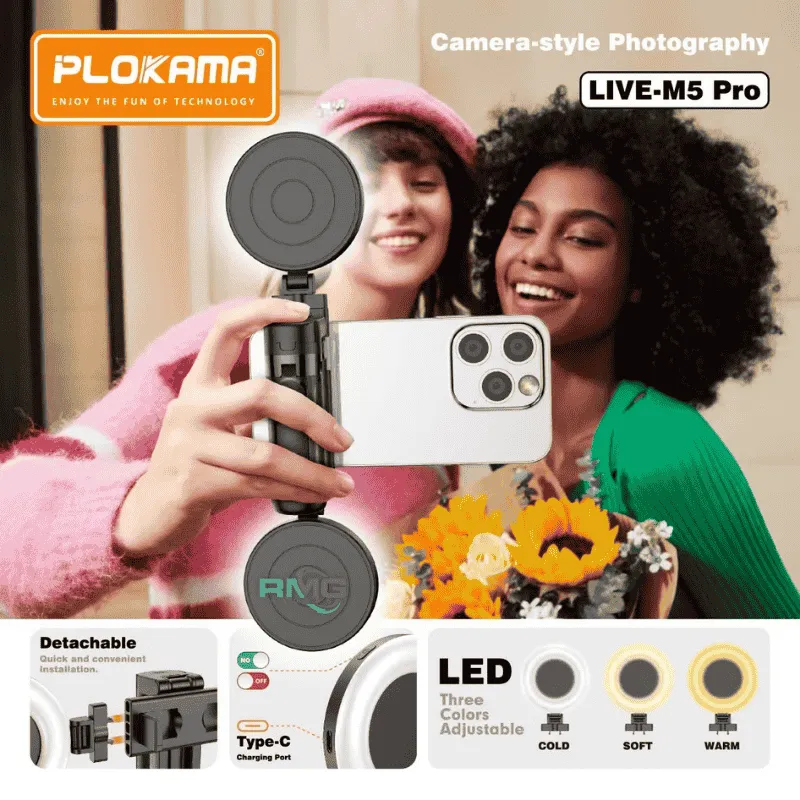 Portable tripod selfie stick for videos