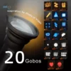 20 gobos background snoot light
