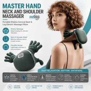 New neck and shoulder massager handheld shiatsu neck massager