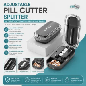 New Adjustable Pill Cutter Splitter Safe pill cutter for tablets