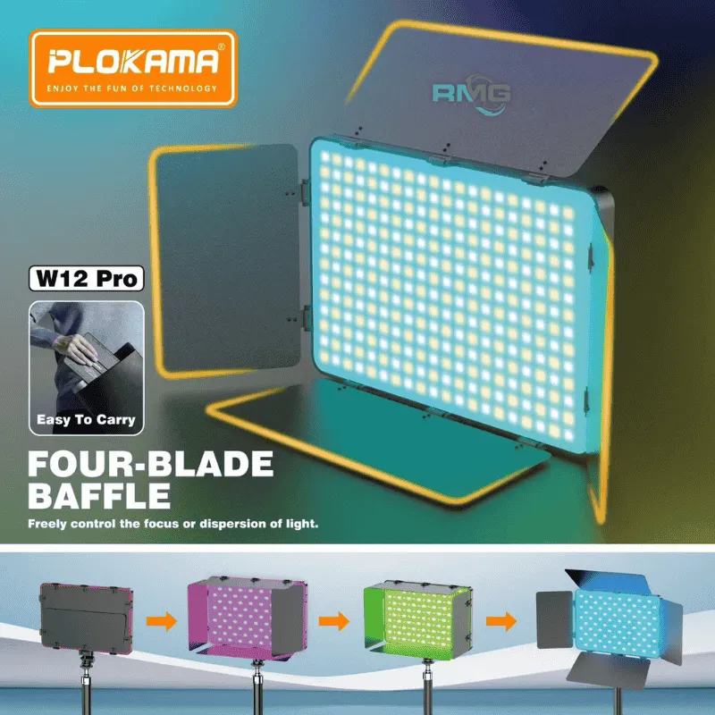 Plokama RGB studio light with battery