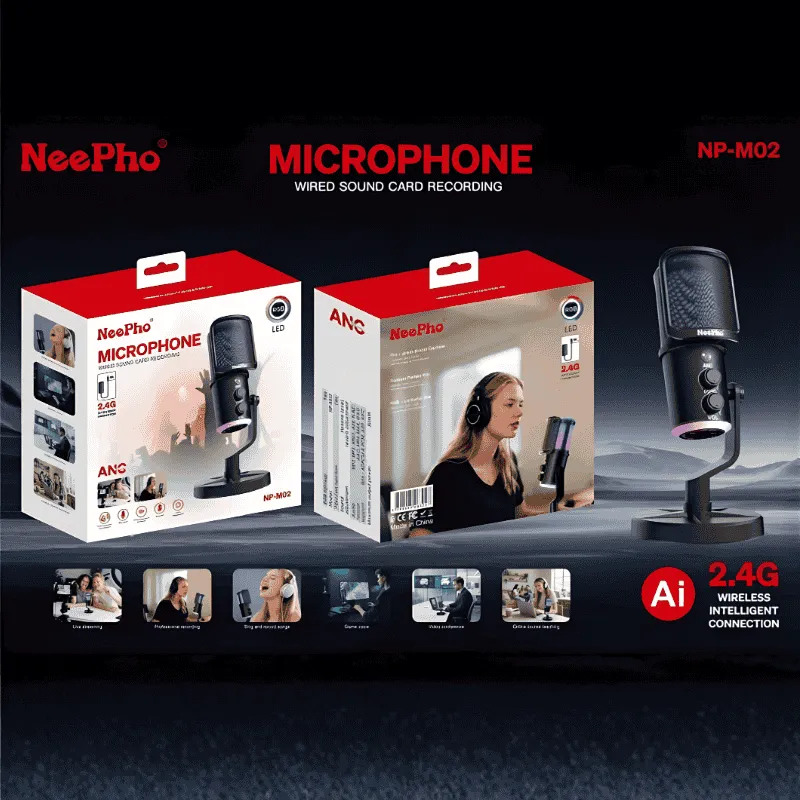 M02 desktop podcast microphone 