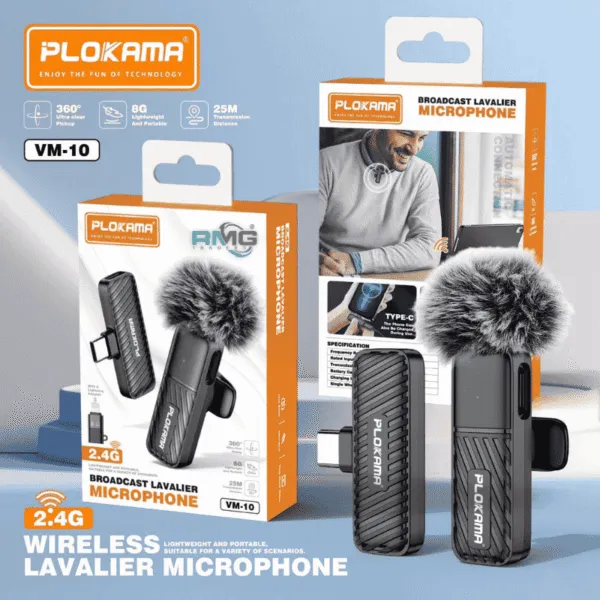 Plokama VM10 wireless lavalier microphone