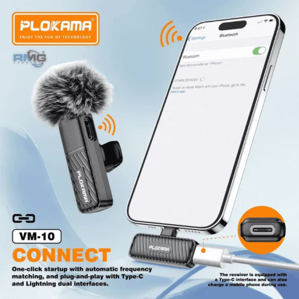 Vm 10 Mini wireless microphone 2.4G Plokama