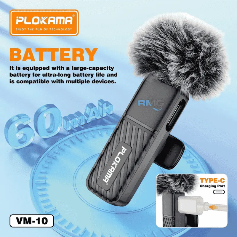 Portable wireless microphone for streaming